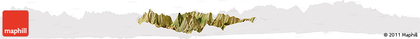 Satellite Horizon Map of Delvinë, cropped outside