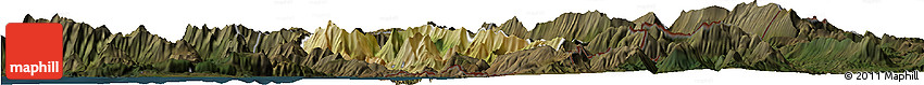Satellite Horizon Map of Delvinë, darken