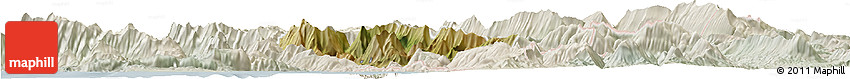 Satellite Horizon Map of Delvinë, lighten