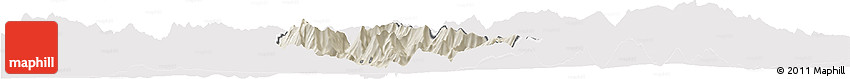 Shaded Relief Horizon Map of Delvinë, cropped outside