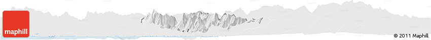 Silver Style Horizon Map of Delvinë, single color outside