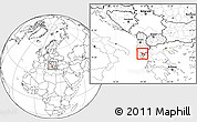 Blank Location Map of Delvinë, within the entire country