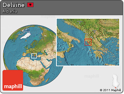 Satellite Location Map of Delvinë