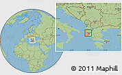 Savanna Style Location Map of Delvinë, within the entire country