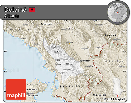 Classic Style Map of Delvinë