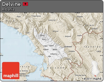 Classic Style Map of Delvinë