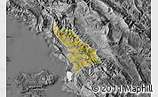 Satellite Map of Delvinë, desaturated