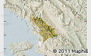 Satellite Map of Delvinë, lighten