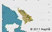 Satellite Map of Delvinë, single color outside