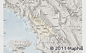 Shaded Relief Map of Delvinë, semi-desaturated