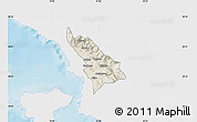 Shaded Relief Map of Delvinë, single color outside
