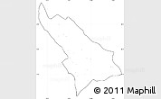 Blank Simple Map of Delvinë, cropped outside, no labels