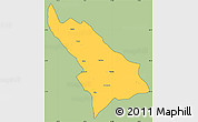 Savanna Style Simple Map of Delvinë, cropped outside