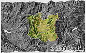 Satellite 3D Map of Dibër, desaturated