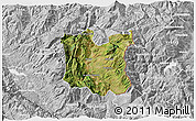 Satellite 3D Map of Dibër, lighten, desaturated