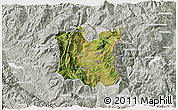 Satellite 3D Map of Dibër, lighten, semi-desaturated
