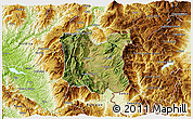 Satellite 3D Map of Dibër, physical outside