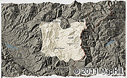 Shaded Relief 3D Map of Dibër, darken