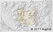 Shaded Relief 3D Map of Dibër, lighten, desaturated