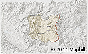 Shaded Relief 3D Map of Dibër, lighten, semi-desaturated