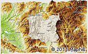 Shaded Relief 3D Map of Dibër, physical outside