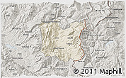 Shaded Relief 3D Map of Dibër, semi-desaturated