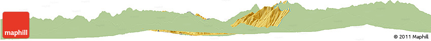 Savanna Style Horizon Map of Dibër, single color outside
