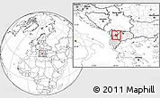 Blank Location Map of Dibër, highlighted country