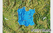 Political Map of Dibër, satellite outside