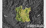 Satellite Map of Dibër, darken, desaturated