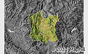 Satellite Map of Dibër, desaturated