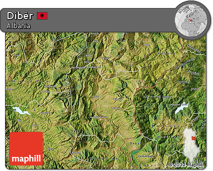 Satellite Map of Dibër