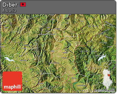 Satellite Map of Dibër