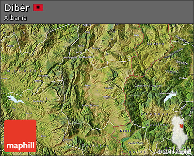 Satellite Map of Dibër