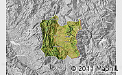 Satellite Map of Dibër, lighten, desaturated