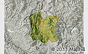 Satellite Map of Dibër, lighten, semi-desaturated