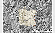 Shaded Relief Map of Dibër, darken, desaturated