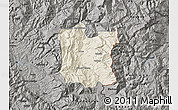 Shaded Relief Map of Dibër, darken, semi-desaturated