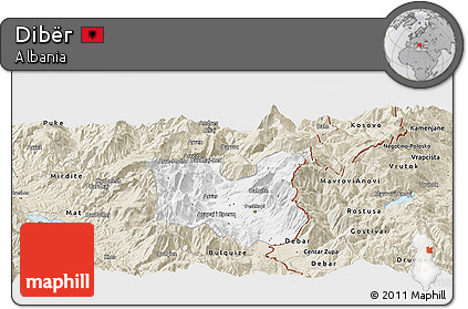 Classic Style Panoramic Map of Dibër