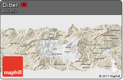 Classic Style Panoramic Map of Dibër