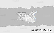 Gray Panoramic Map of Dibër, single color outside