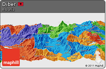 Political Panoramic Map of Dibër