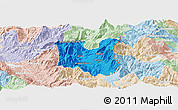 Political Panoramic Map of Dibër, lighten