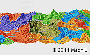 Satellite Panoramic Map of Dibër, political outside