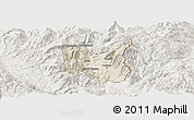 Shaded Relief Panoramic Map of Dibër, lighten