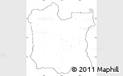 Blank Simple Map of Dibër, cropped outside, no labels