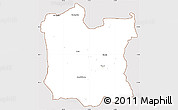 Classic Style Simple Map of Dibër, cropped outside