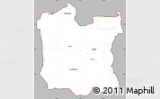 Gray Simple Map of Dibër, cropped outside