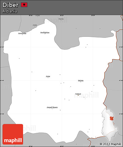 Gray Simple Map of Dibër