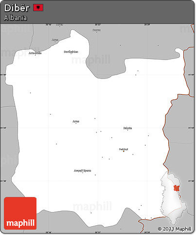 Gray Simple Map of Dibër